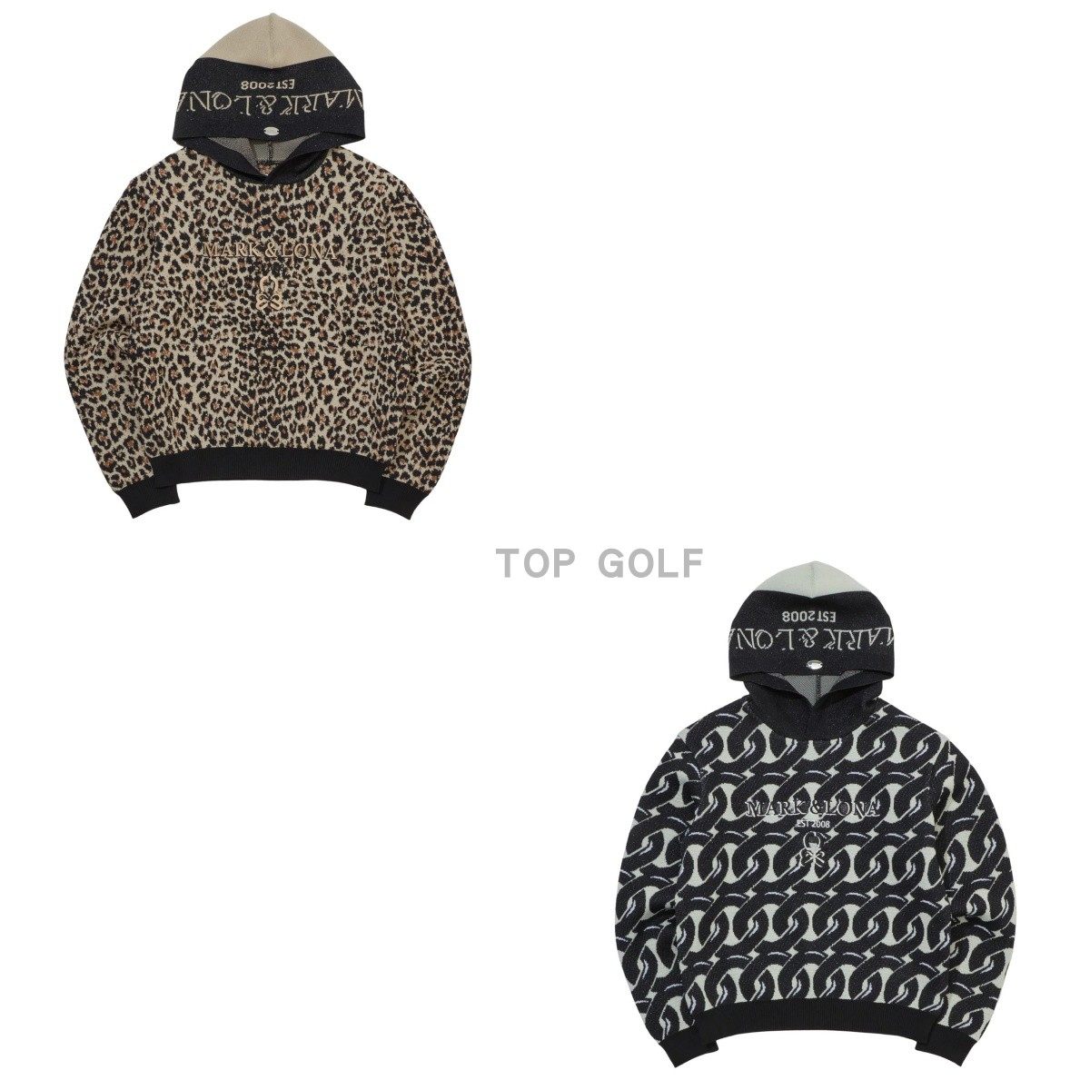 韩国代购MARK LONA高尔夫球服 26春女连帽图案宽松针织长袖上衣,运动服/休闲服装,高尔夫球服,淘宝优惠券,粉丝福利购,淘宝优惠卷