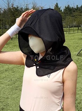 韩国代购SKULLDOG GOLF 24春夏男女同款户外运动GOLF防晒网纱头罩