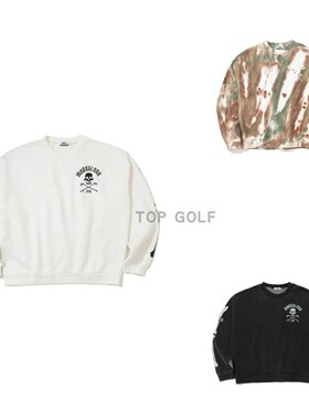 韩国代购MARK LONA高尔夫服装 25秋男圆领图案宽松长袖针织卫衣