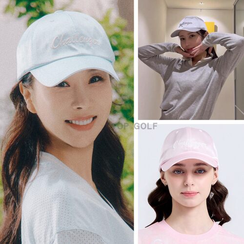 韩国代购 CHALLENGER 高尔夫帽子26夏女字标缎面蝴蝶结运动鸭舌帽