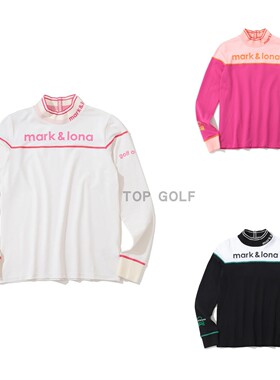 韩国代购MARK LONA高尔夫服装 25秋女半高领弹力透气打底长袖T恤