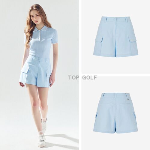 韩国代购LORDLOAR GOLF 高尔夫裤子26夏女高腰大口袋速干运动短裤