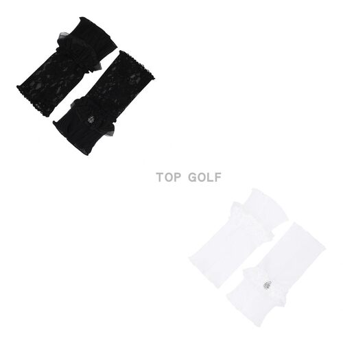 韩国代购 ST ANDREWS 高尔夫袖套 26夏女士凉感蕾丝徽标纯色袖套
