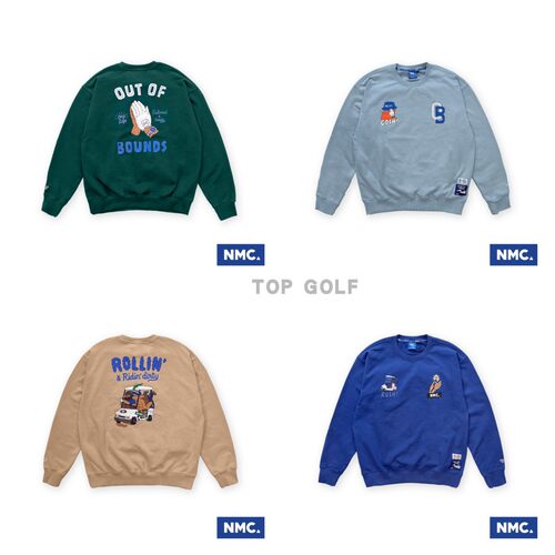韩国代购NMC GOLF高尔夫 ins潮款情侣Nice Manners Club圆领卫衣