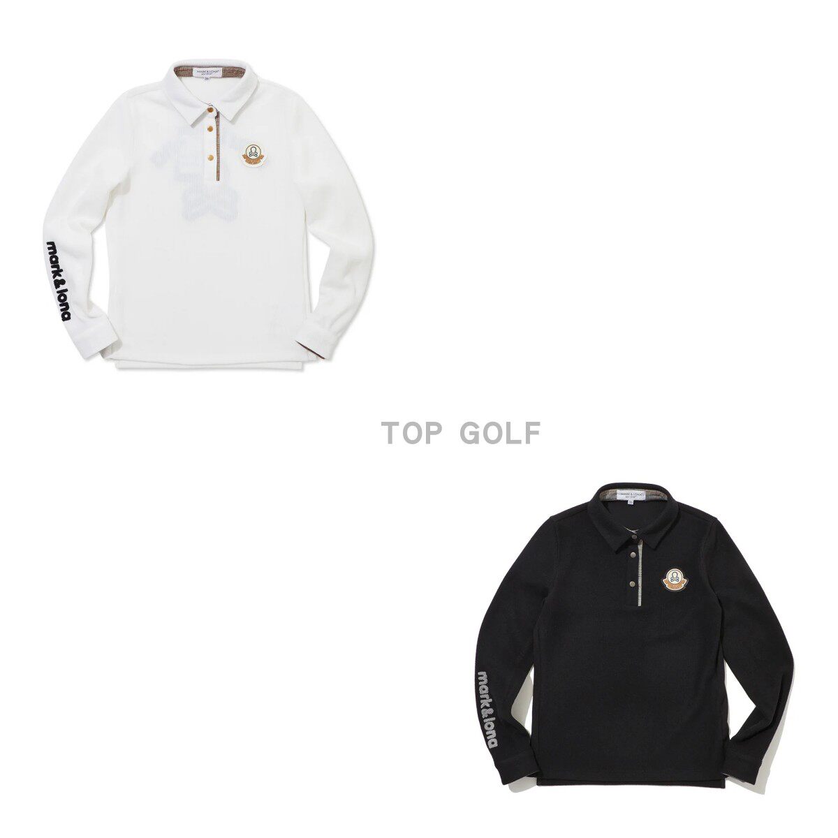 韩国代购MARK LONA高尔夫球服 25冬女半开领系扣拉绒运动长袖T恤
