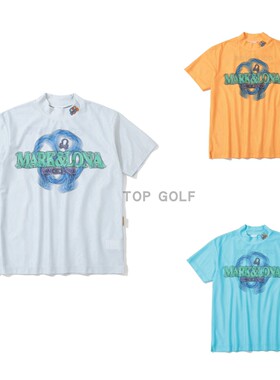 韩国代购MARK LONA高尔夫服装25秋男圆领图案弹力透气运动短袖T恤
