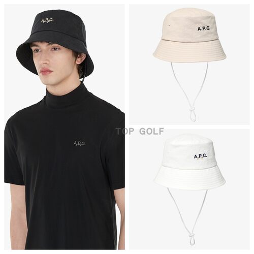 韩国代购APC GOLF高尔夫帽子26夏男女透气徽标抽绳防晒运动渔夫帽