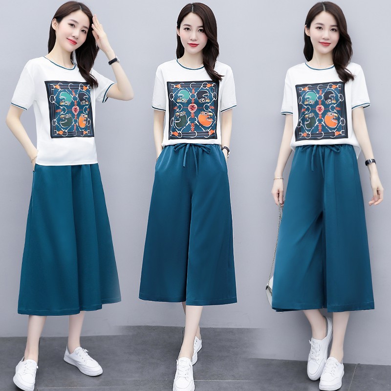 #Wide leg pants suit women's new style in summer 2020