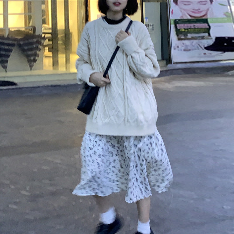 Official photo: new floral skirt for women in spring and summer of 2021