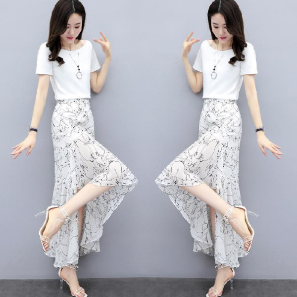 One suit chiffon dress new two piece dress for women in summer