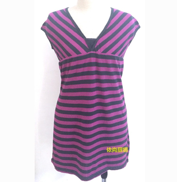 外贸原单女V领修身气质柔美条纹条纹淑女短袖连衣短裙夏,女装/女士精品,连衣裙,淘宝优惠券,粉丝福利购,淘宝优惠卷