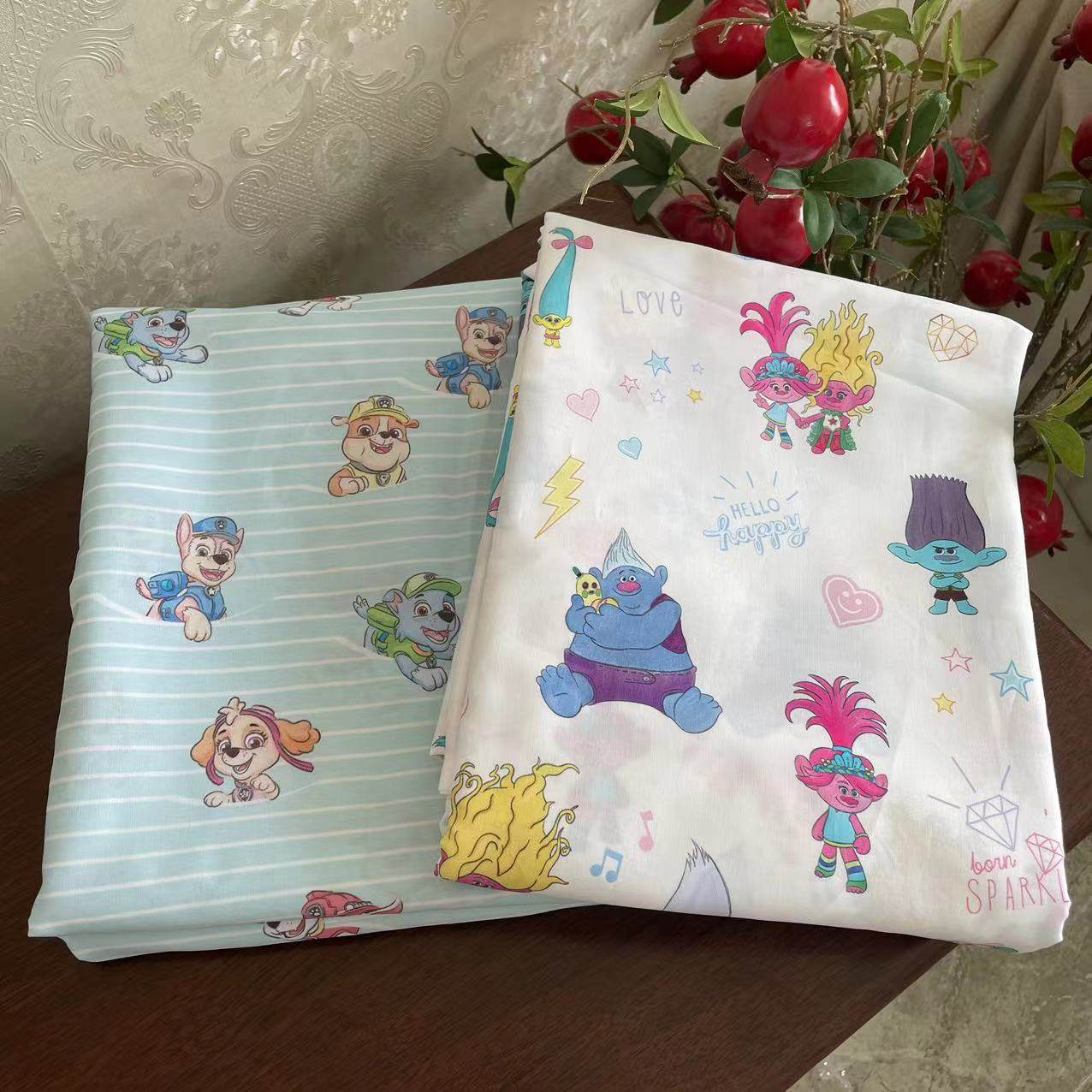 儿童卡通巨魔兽 汪汪队 外贸尾单纯棉儿童单人薄款床单225*245,床上用品,床单,淘宝优惠券,粉丝福利购,淘宝优惠卷