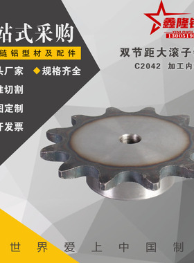 VLP01-2042-10-25/30/35双节距大滚子输送链轮11/12/13/14键槽孔