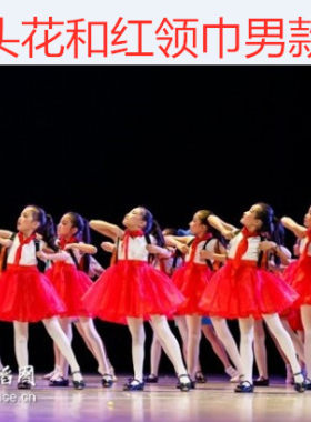 我是红领巾表演舞蹈服飞得更高中小学生儿童纱裙合唱服向梦想奔跑