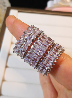 麦穗精致戒指女式超闪奢华