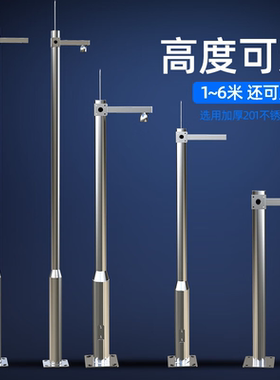 不锈钢监控立杆201-304材质可选