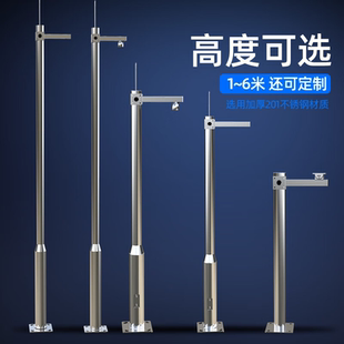 不锈钢监控立杆2米 6米不锈钢立杆摄像头枪机球机支架不锈钢立柱