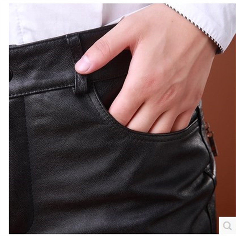 Pantalon cuir homme droit pour hiver - Ref 1485780 Image 4