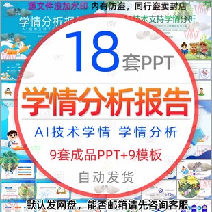 AI技术支持学情分析报告PPT模板AI信息高中大学班级学情工作总结