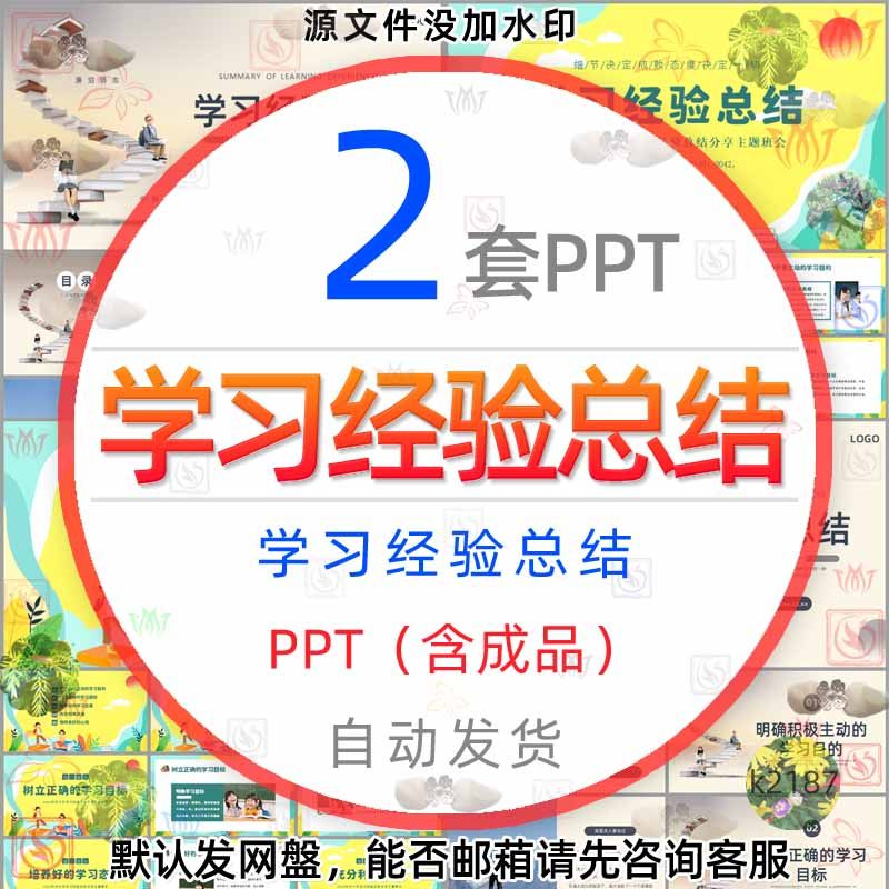 学习经验总结PPT模板明确积极主动的学习目的树立正确的学习目标1