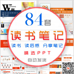 读书笔记PPT素材学校企业名人名著读后感分享心得报告教学课件wps