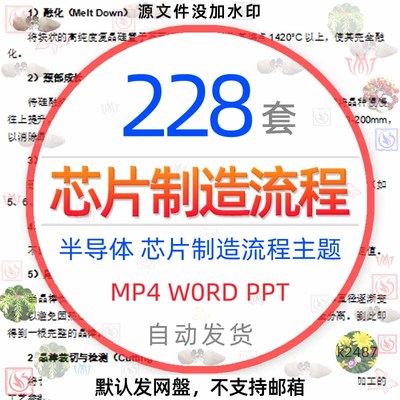 芯片制造流程培训PPT视频半导体集成电路设计工艺讲解封装测试MP4