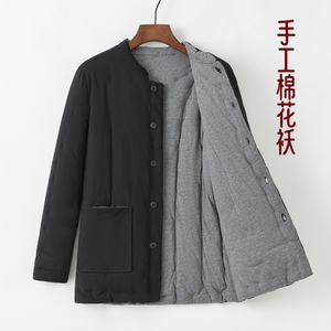 纯棉花手工棉袄男士冬季加厚保暖棉衣爸爸中老年成人内穿棉服内胆