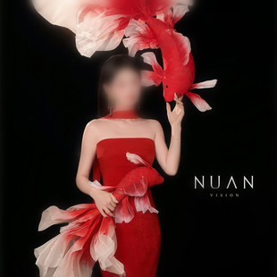 饰写真亲子照拍照道具 鸿运新年装 2026新款 超大锦鲤鱼中式