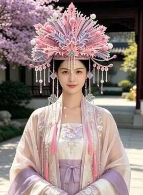 手工粉黛戏曲凤冠扭扭DIY中国风