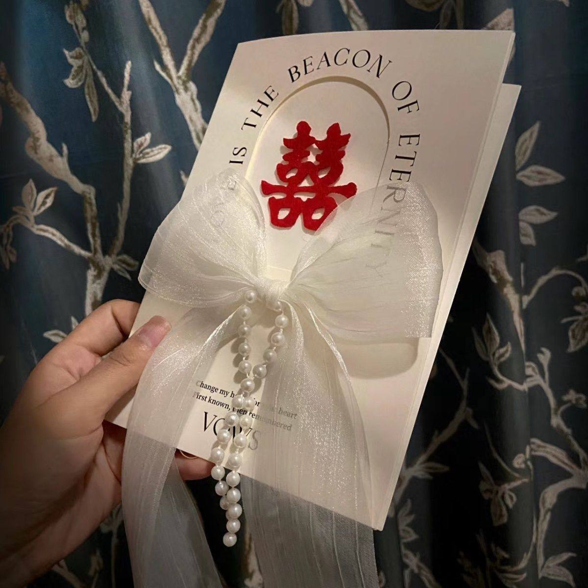 手工蕾丝新郎新娘结婚宣誓致辞本