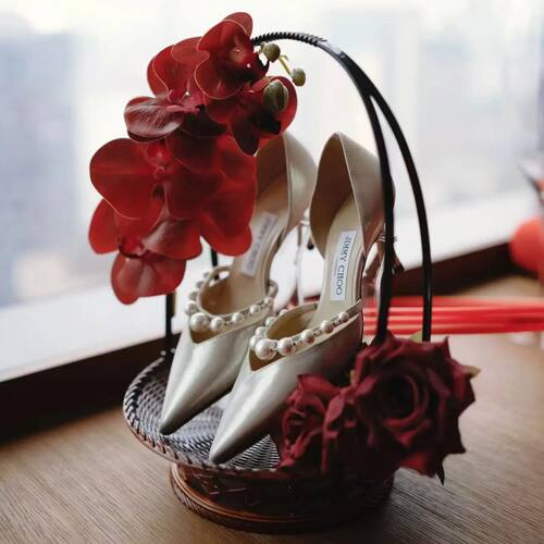 婚鞋展示架结婚婚鞋盒子提篮diy