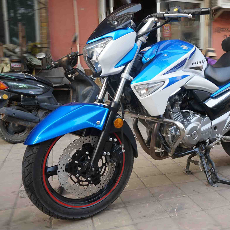 摩托车GW250/DL250/GSX250改装 大直径320mm浮动盘刹车盘花盘