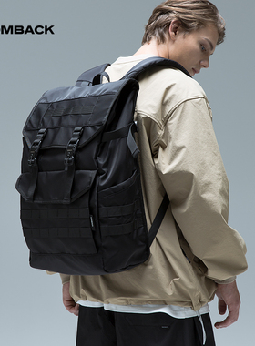 COMBACK磁力扣男双肩包国潮大容量电脑包休闲背包旅行包学生书包