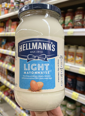 香港代购 HELLMANN'S好乐门低脂蛋黄酱白汁 低卡路里罐装400g