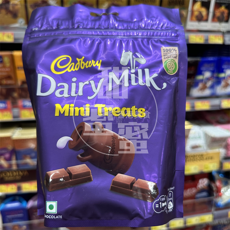 香港代购 进口 cadbury吉百利牛奶巧克力独立包装零食119g