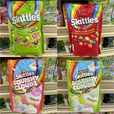 香港代购 荷兰进口SKITTLES彩虹原味/酸水果味袋装休闲零食