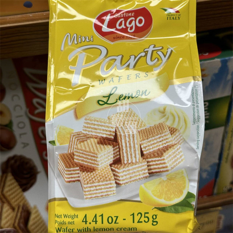 柠檬味威化饼方块袋装125g