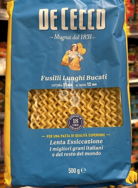 香港代购 DE CECCO意大利粉/通心粉/宽面条/螺丝粉/薯蓉粉/长条面
