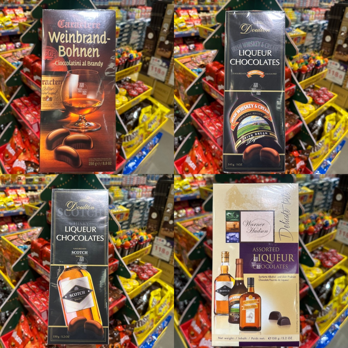 香港代购 进口Warner HUDS什锦酒心巧克力威士忌白兰地礼盒装