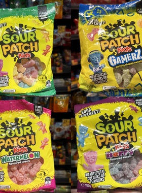 香港代购 进口Sour Patch Kids酸甜/酸甜草莓味/西瓜味酸味糖零食