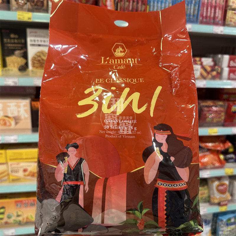 香港代购 进口 Lamant Cafe三合一速溶咖啡50小袋下午茶休闲冲饮