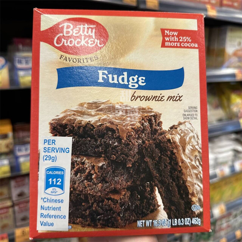 香港代购 美国BettyCrocker贝蒂Fudge朱古力饼粉 烘焙预拌粉462g