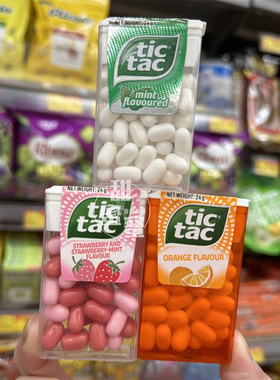 现货 香港进口TicTac糖嘀嗒糖薄荷味草莓味香橙味口气接吻糖24g