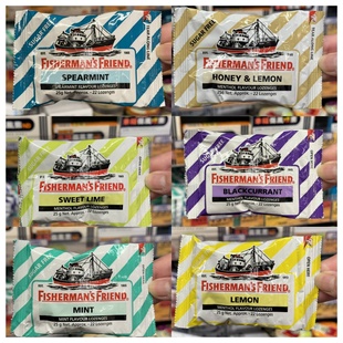 香港代购英国进口SHERMAN`S FRIEND渔夫之宝黑加仑柠檬软喉糖25g
