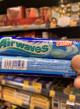 现货 airwaves爽浪无糖进口超凉薄荷柠蜜味硬糖薄荷润喉糖条装30g