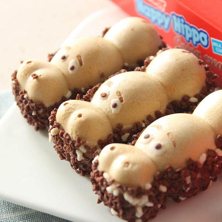 香港代购 进口零食健达Happy Hippo开心河马儿童巧克力 5条装