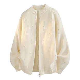 智快鱼曼哈顿港仔文艺男店铺法国公鸡男装2026新款痞帅ushi针织衫