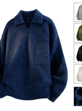 智快鱼曼哈顿港仔文艺男店铺法国公鸡男装2026新款痞帅ushi针织衫