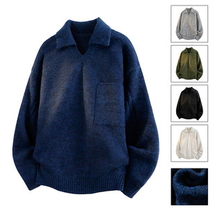 智快鱼曼哈顿港仔文艺男店铺法国公鸡男装2026新款痞帅ushi针织衫