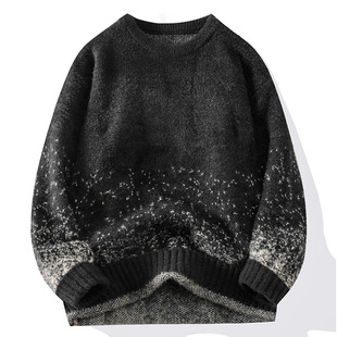 智快鱼曼哈顿港仔文艺男店铺法国公鸡男装2026新款痞帅ushi针织衫